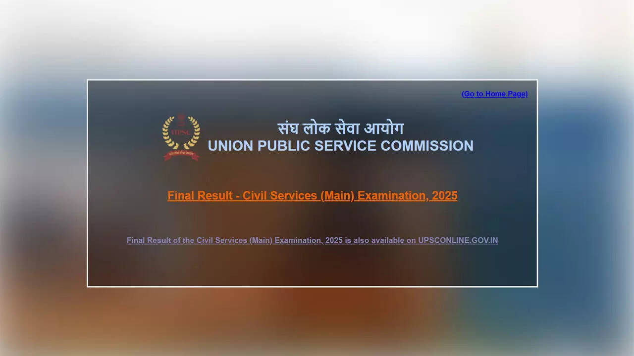 UPSC CSE 2025 final result out: 958 recommended for civil services