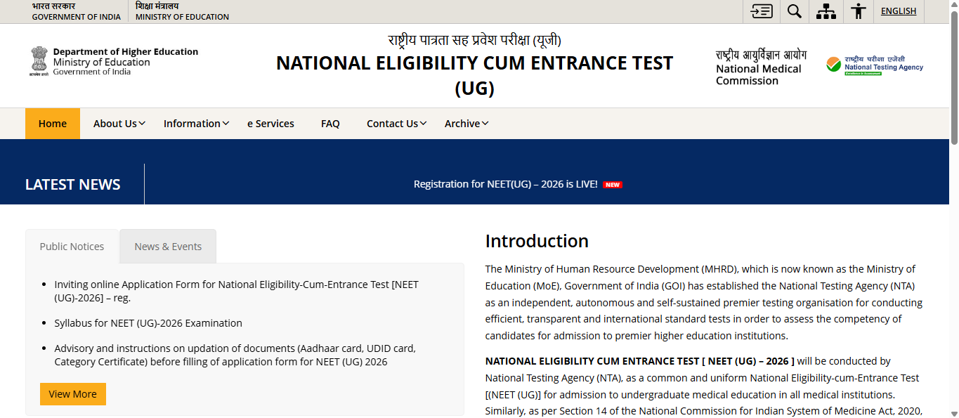 NEET UG 2026 registration ends tomorrow: Check NTA guidelines to upload photo, direct link to apply here