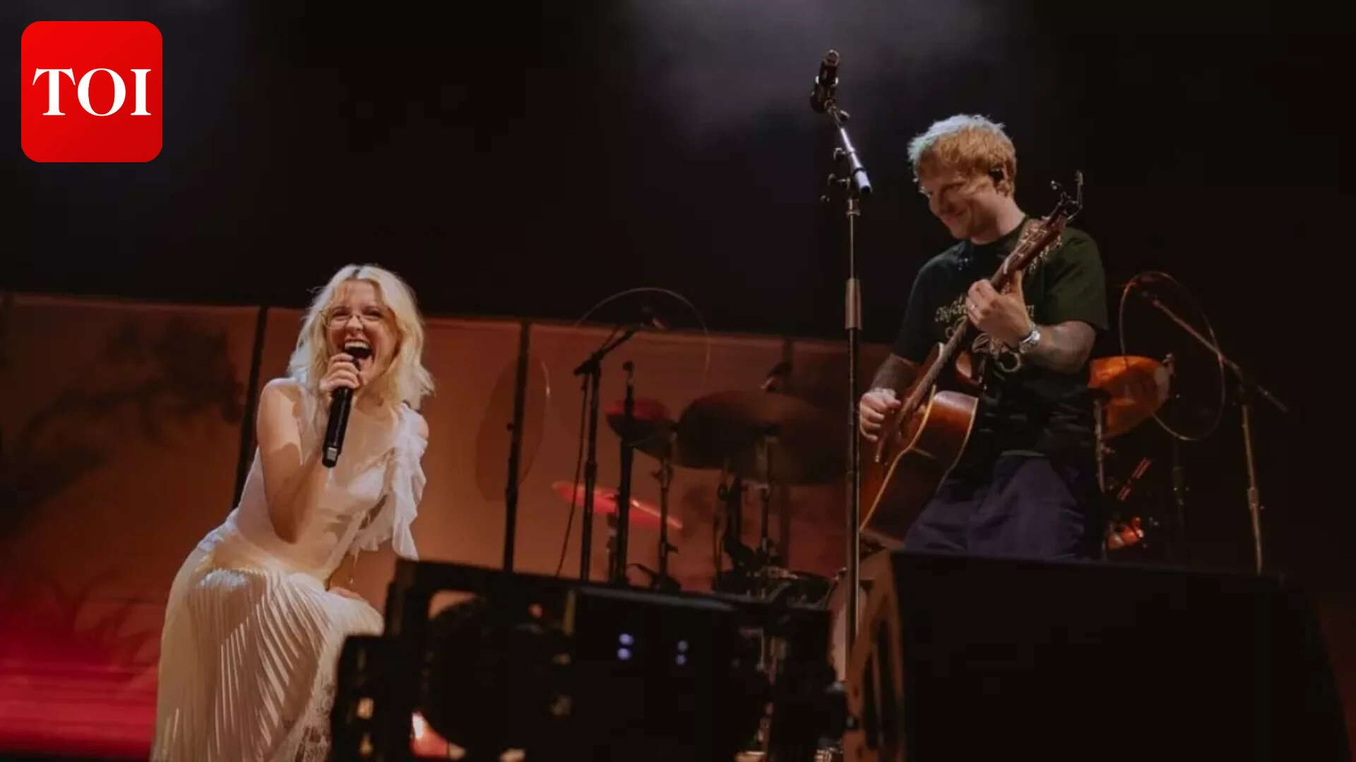 Ed Sheeran performs ‘Castle on the Hill’ with Maisie Peters