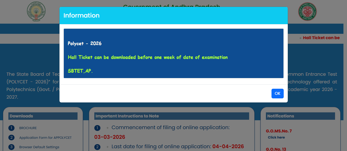 AP POLYCET 2026 hall ticket to be released on this date: Check steps to download and other details here