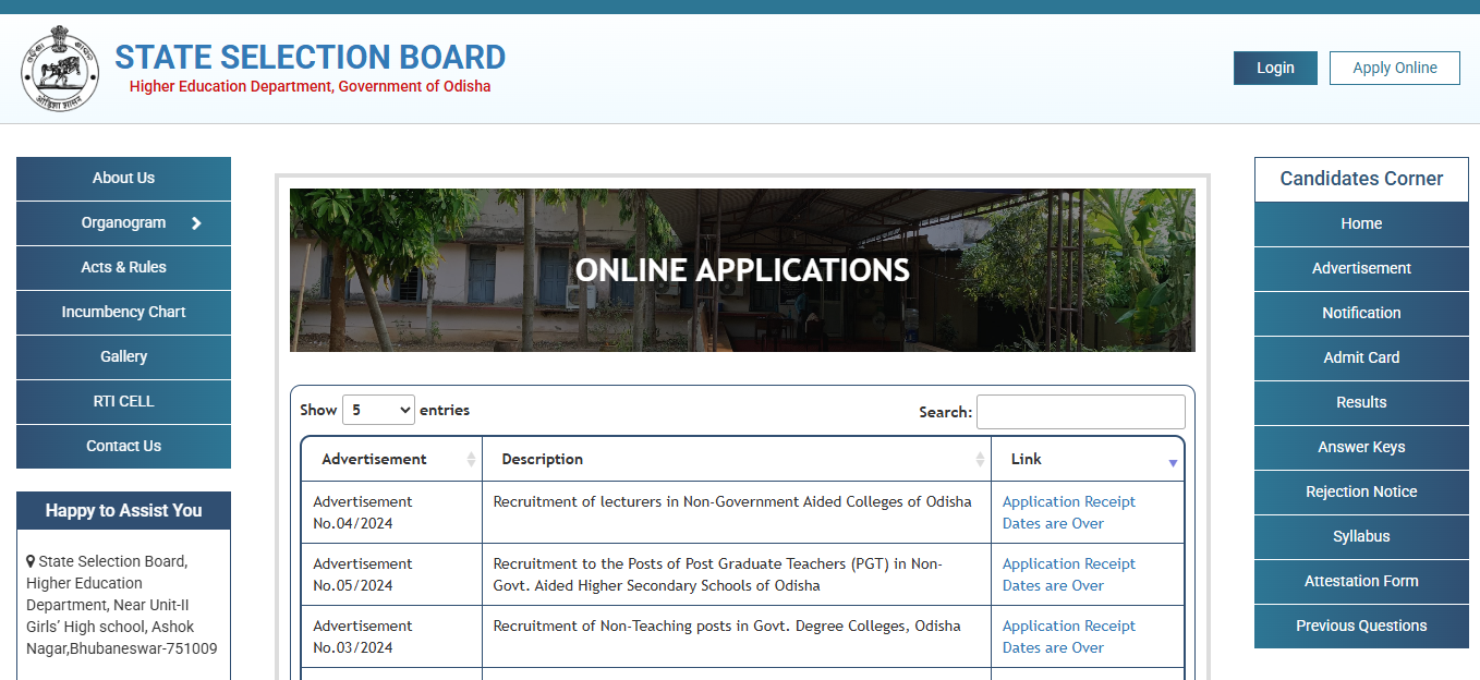 Odisha SSB recruitment 2026: Applications begin for 883 junior assistant and clerk posts at ssbodisha.ac.in
