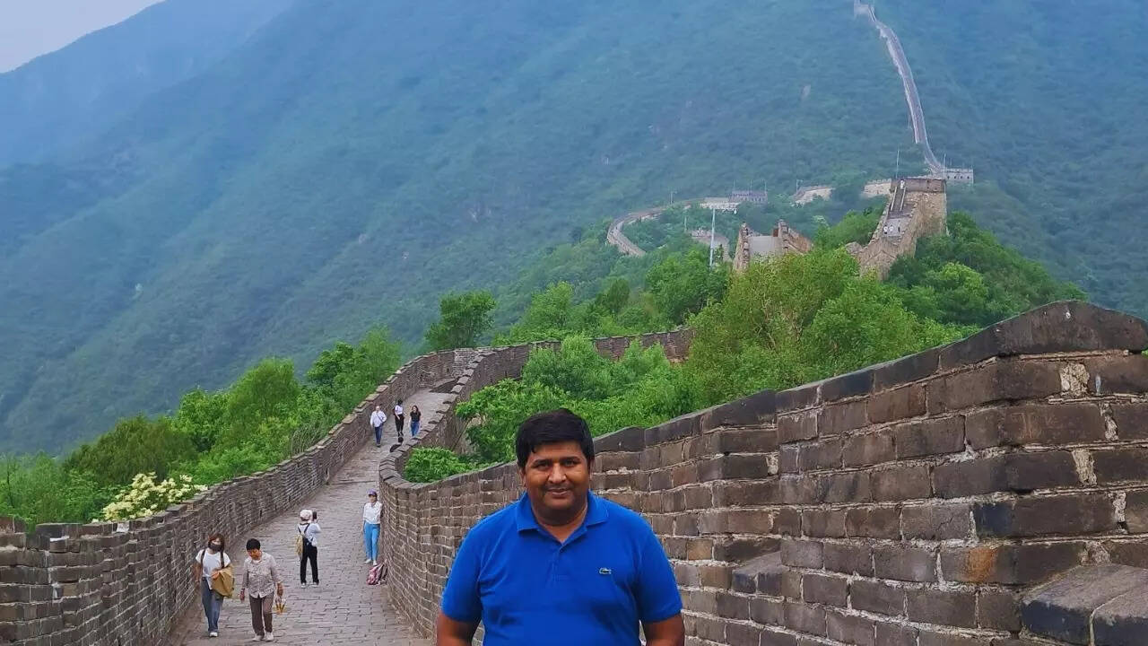Sujoy Kumar Mitra at the Great Wall of China