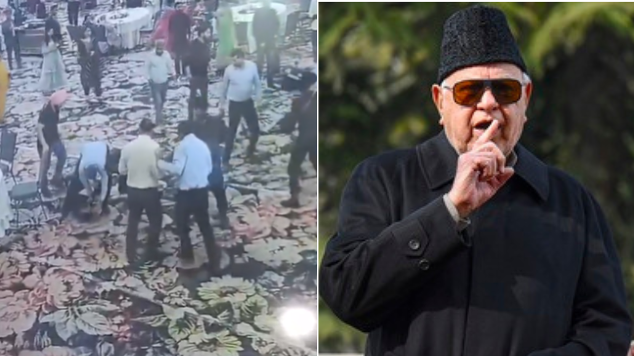 Close shave for Farooq Abdullah: Man aims gun at ex-J&K CM, pinned down in time – CCTV footage