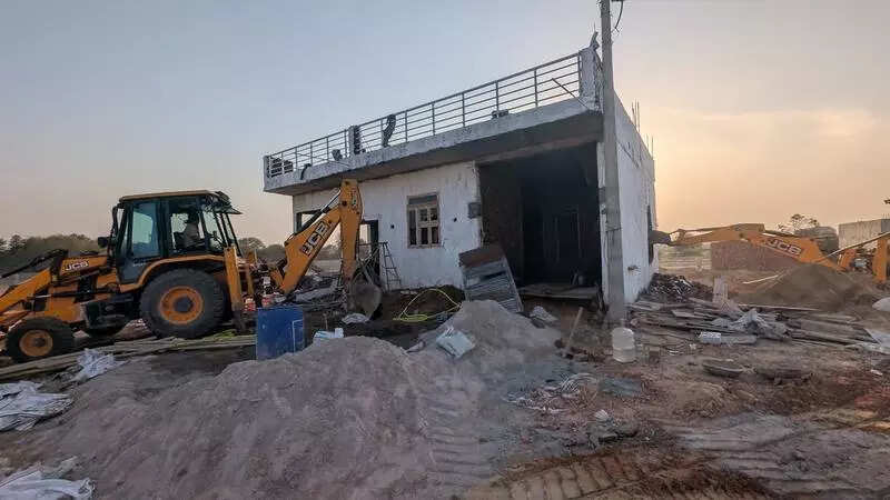 Illegal colonies, walls and sheds razed by DTCP in Gurgaon