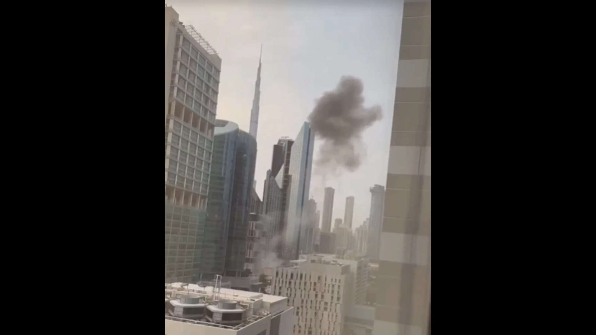 Dubai targeted again: Video shows thick black smoke after blasts; debris hits building