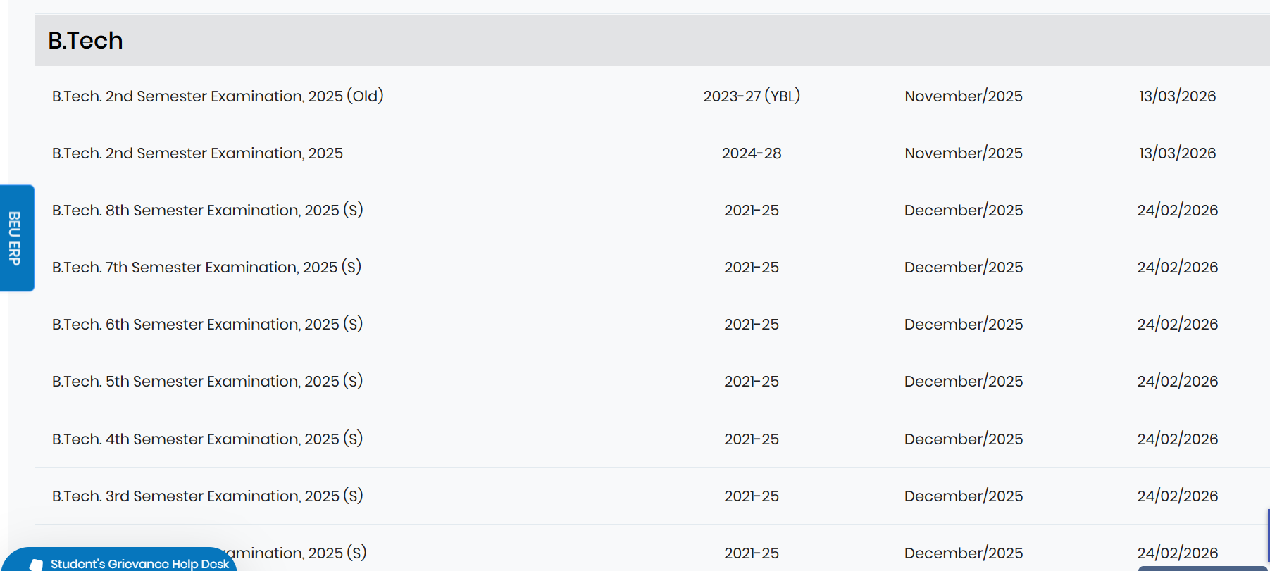 BEU result for various UG programmes released at beu-bih.ac.in: Direct link to access scorecards here