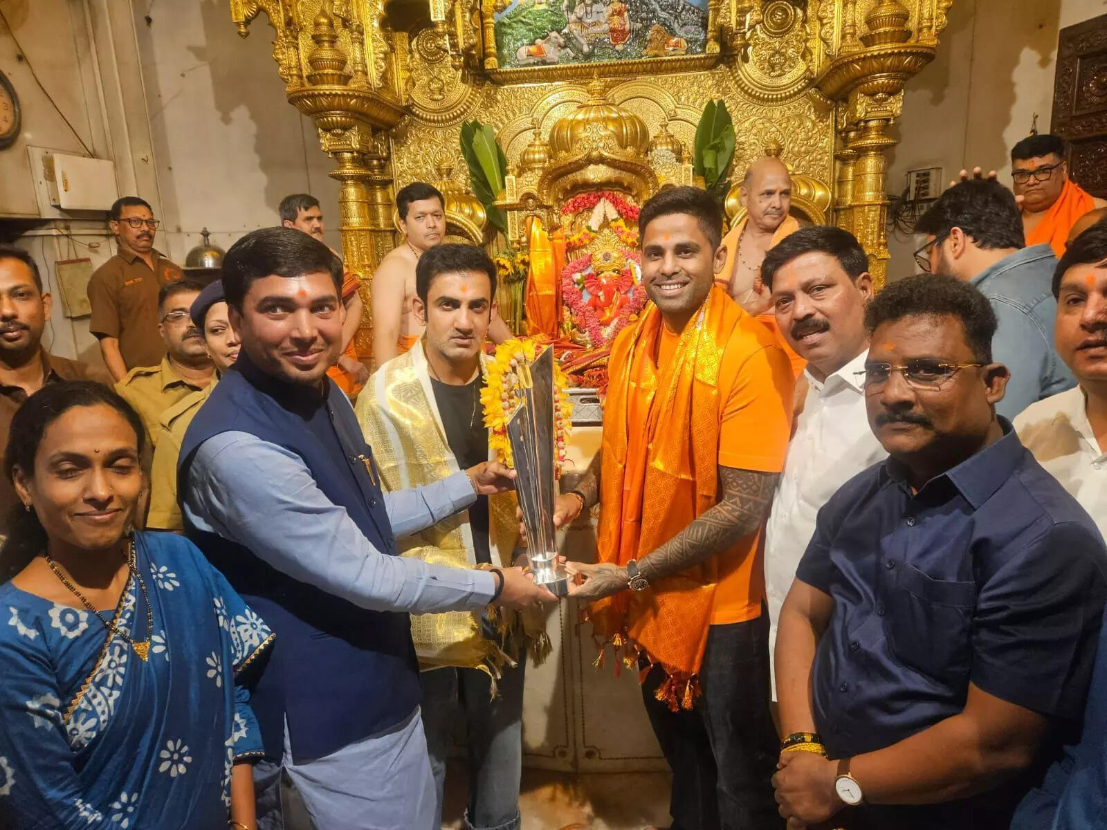 After Azad’s criticism, SKY, Gambhir visit temple with T20 WC – Watch