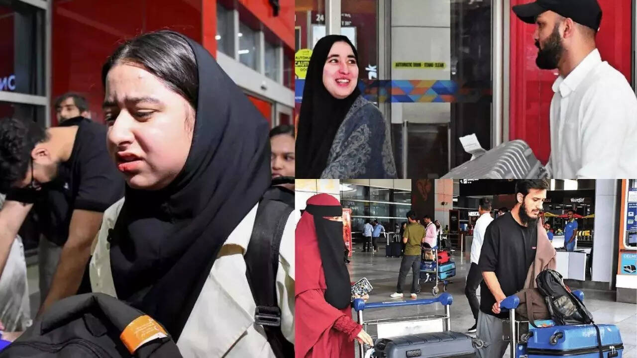 Tears and relief as 70 Indian students return from Iran, land in Delhi