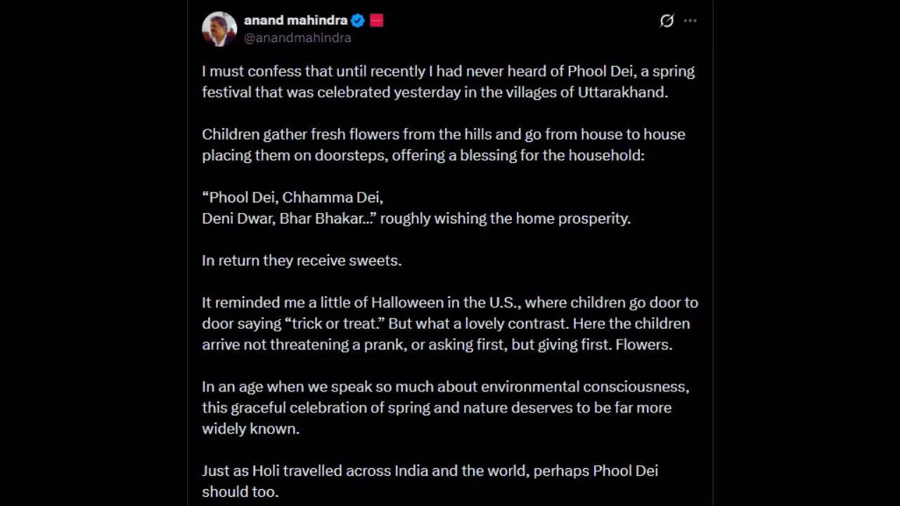 Anand Mahindra on X