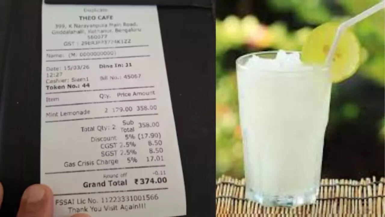 'Nimbu garam karke daala hai kya': Bengaluru's Theo Cafe ‘gas crisis charge’ on lemonade bill triggers buzz