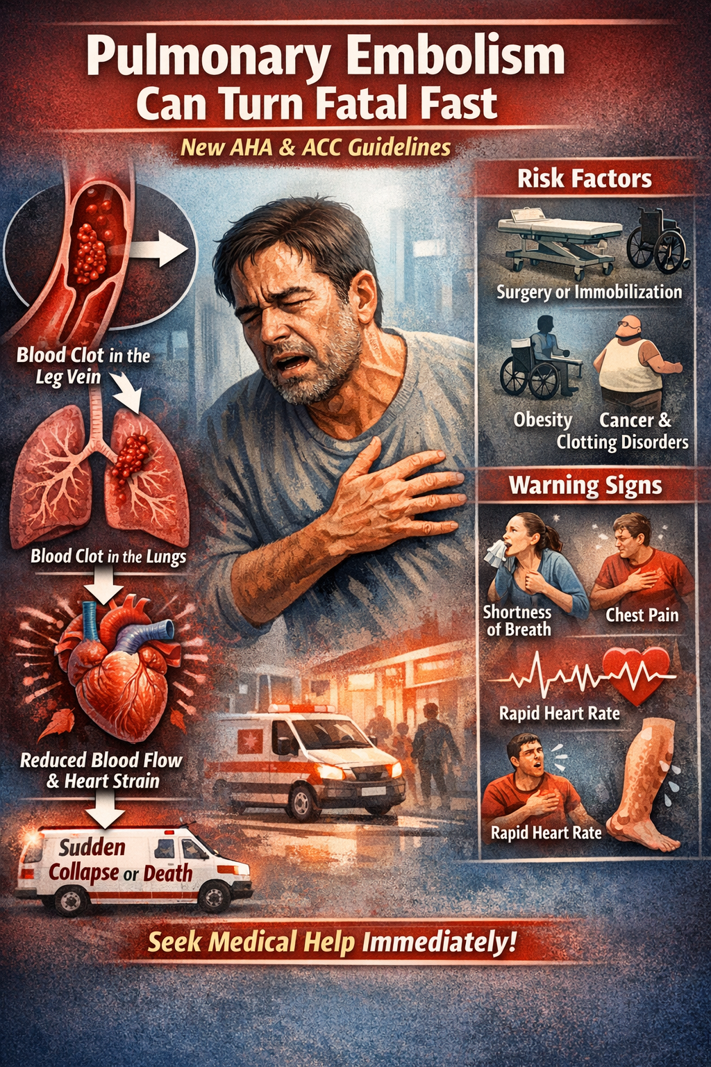 The American Heart Association’s new guidelines warn pulmonary embolism can turn fatal fast: Doctors explain what you need to know