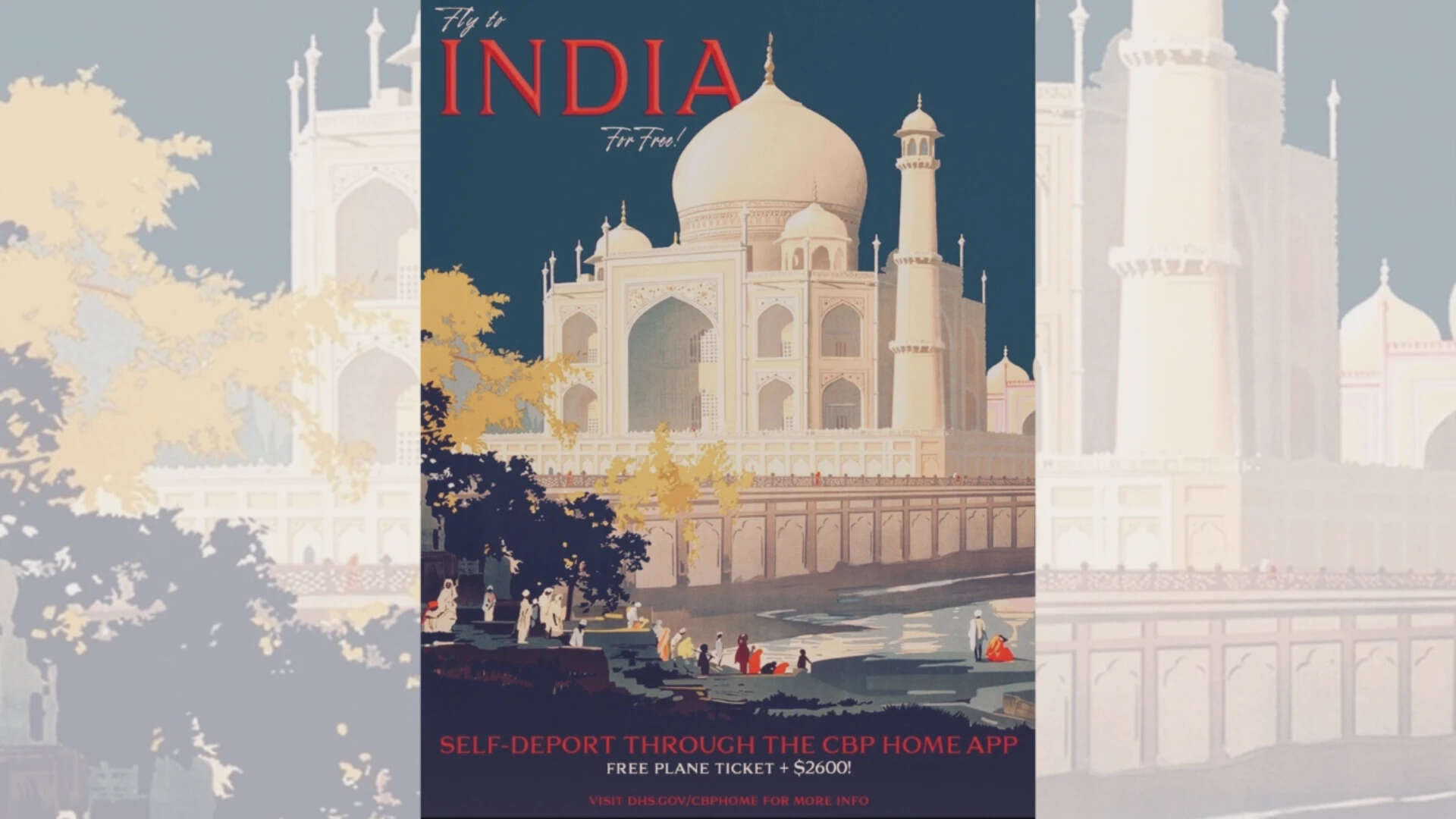‘Fly to India for free’: DHS uses Taj Mahal to promote ‘self-deportation’ with $2,600 incentive