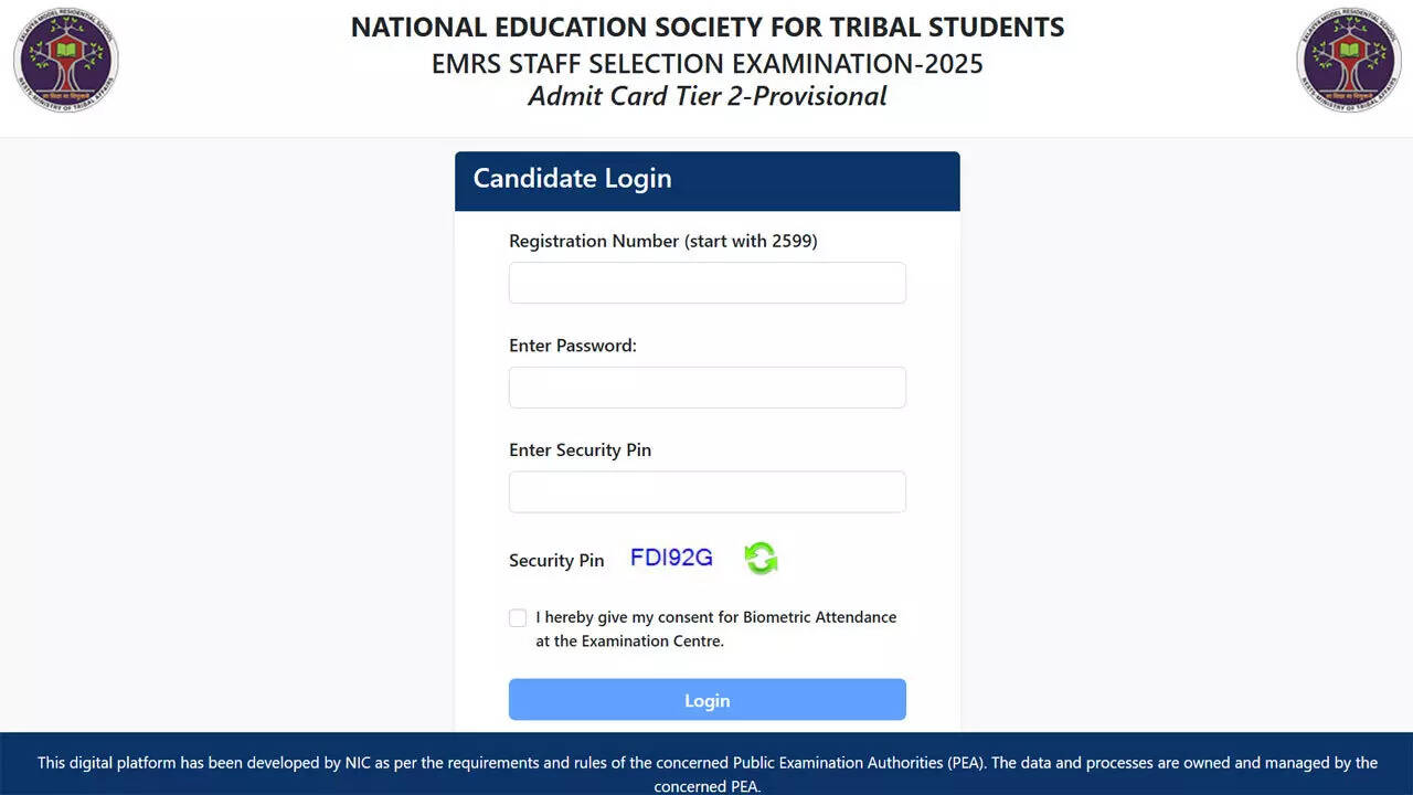 EMRS tier 2 admit card released for teaching and non-teaching recruitment 2025 at nests.tribal.gov.in; check direct link here