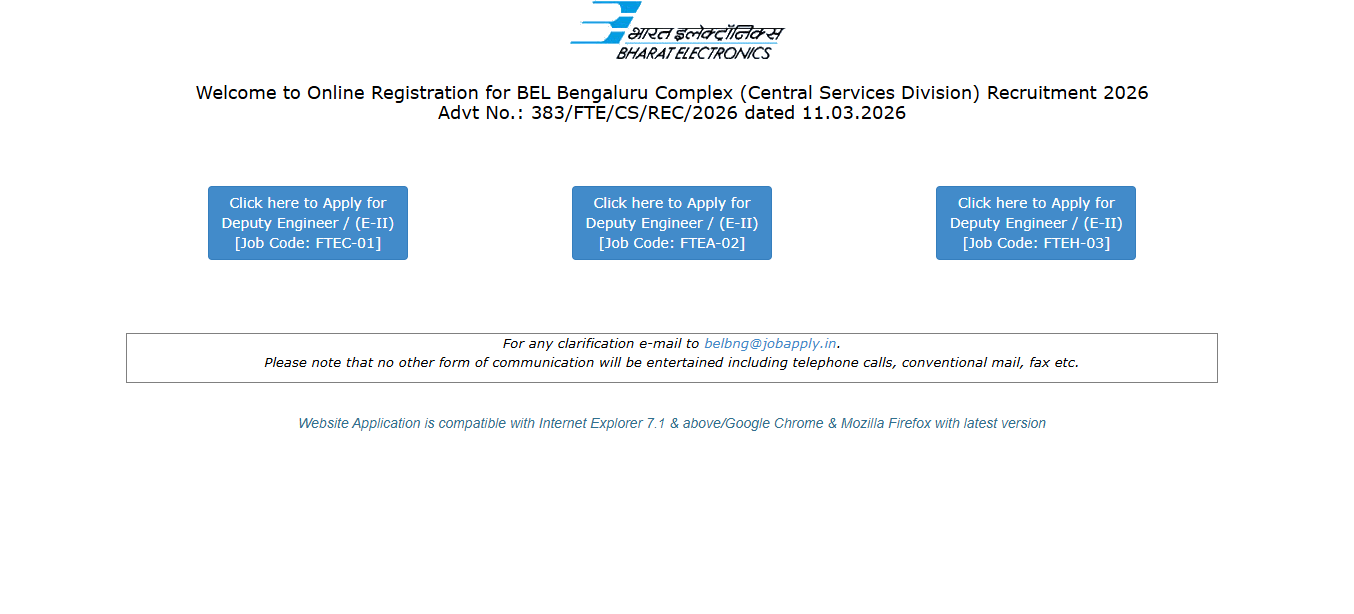 BEL Recruitment 2026 open for Deputy Engineer posts: Direct link to apply, eligibility details here