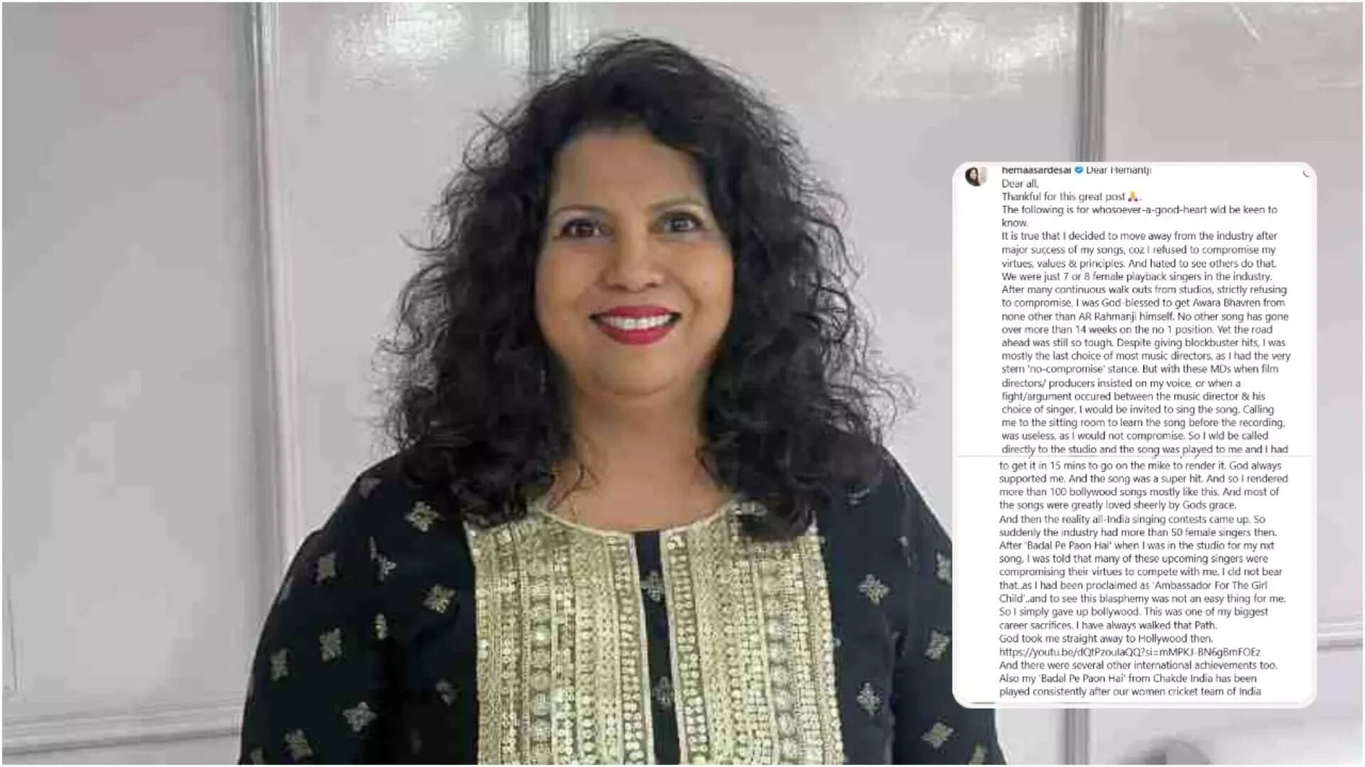 'Badal Pe Paon Hai' singer reveals why she QUIT Bollywood