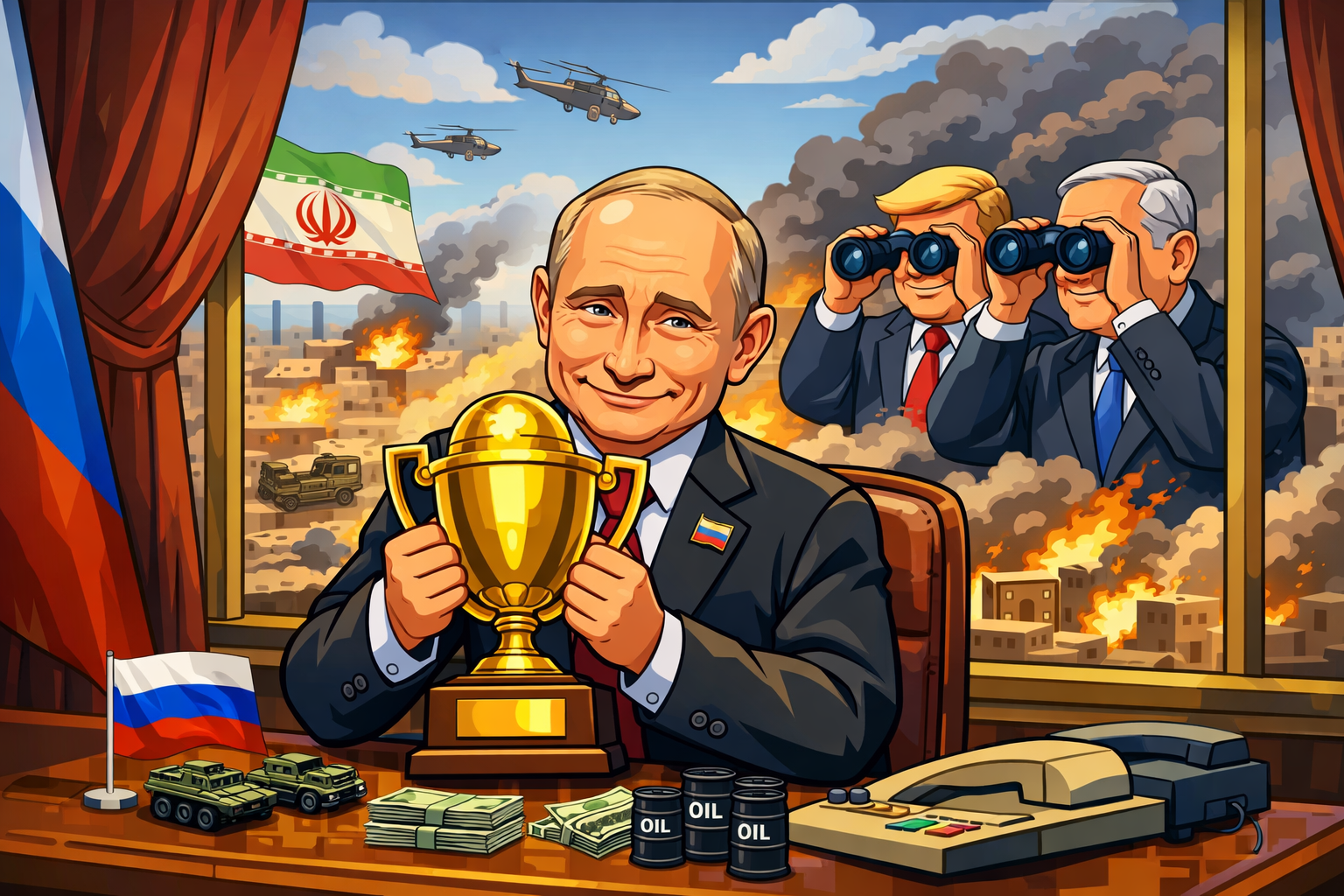 Russia, the quiet winner? How Middle East war may be boosting Putin&rsquo;s war chest