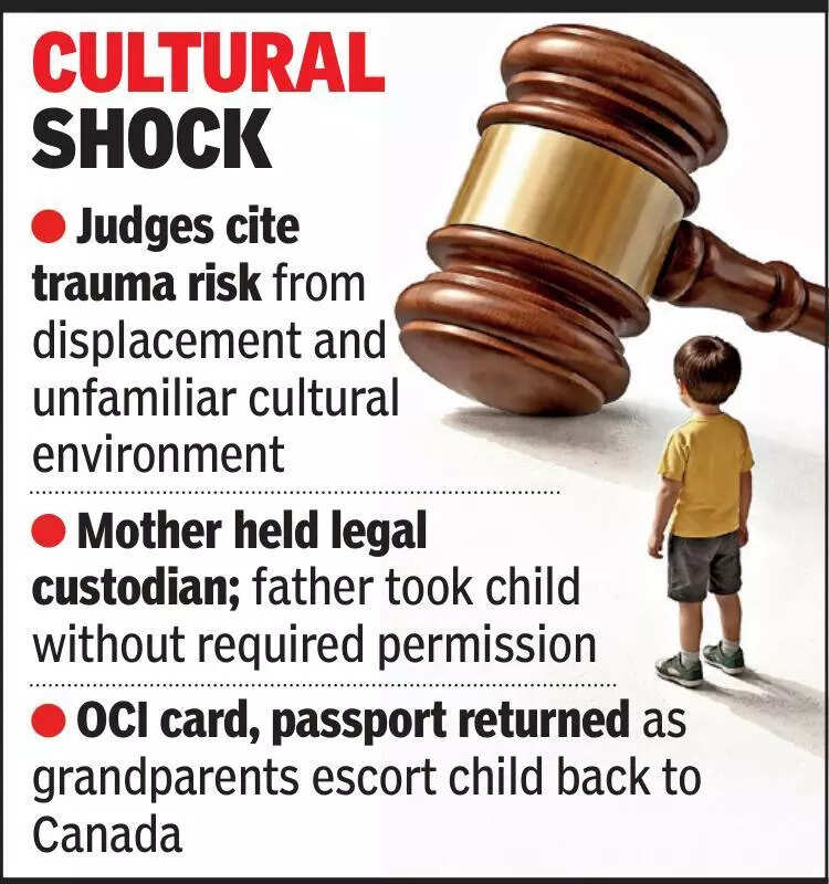 Gujarat high court orders father to return son to mother in Canada