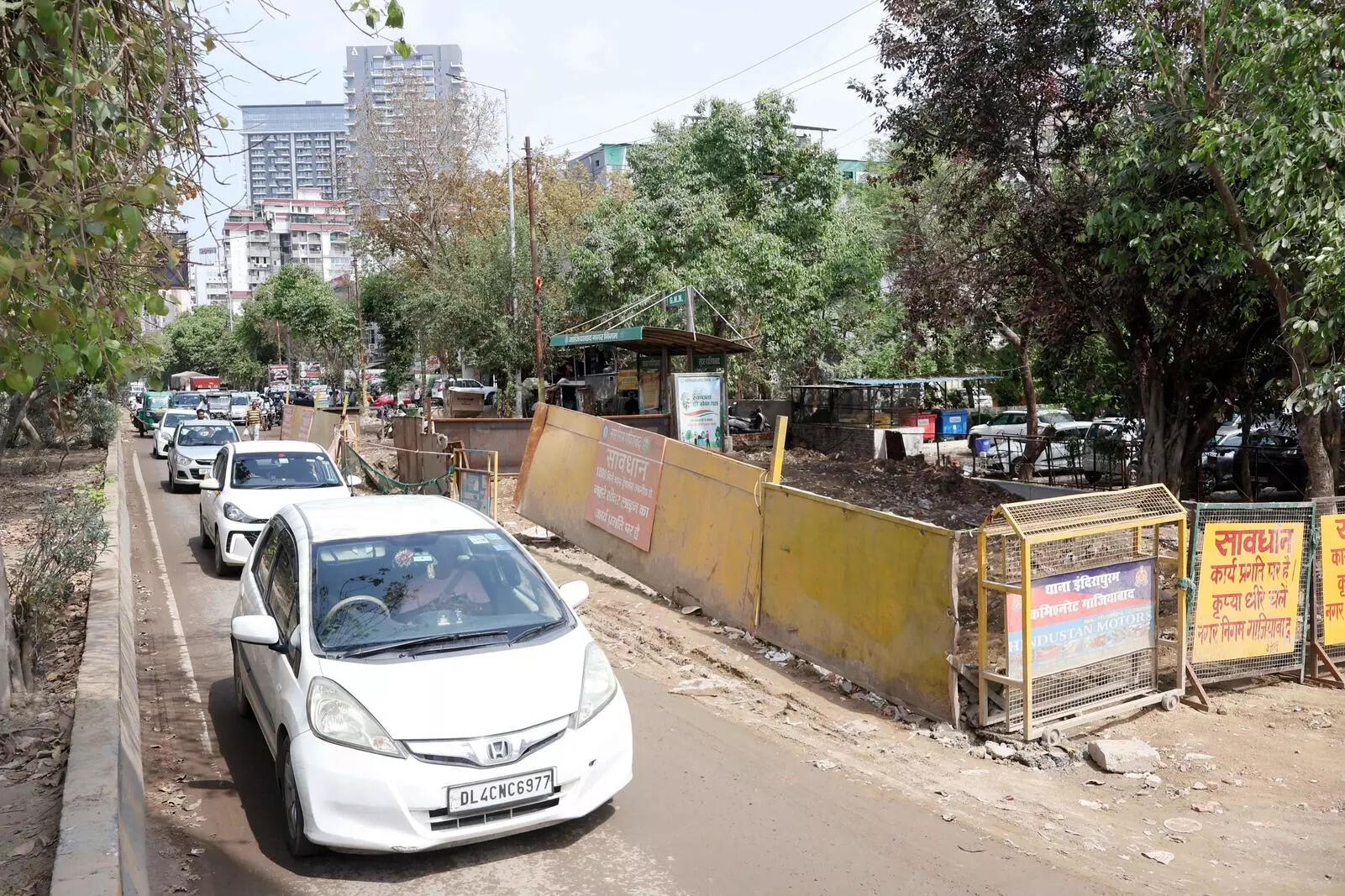 CISF road Indirapuram dug up