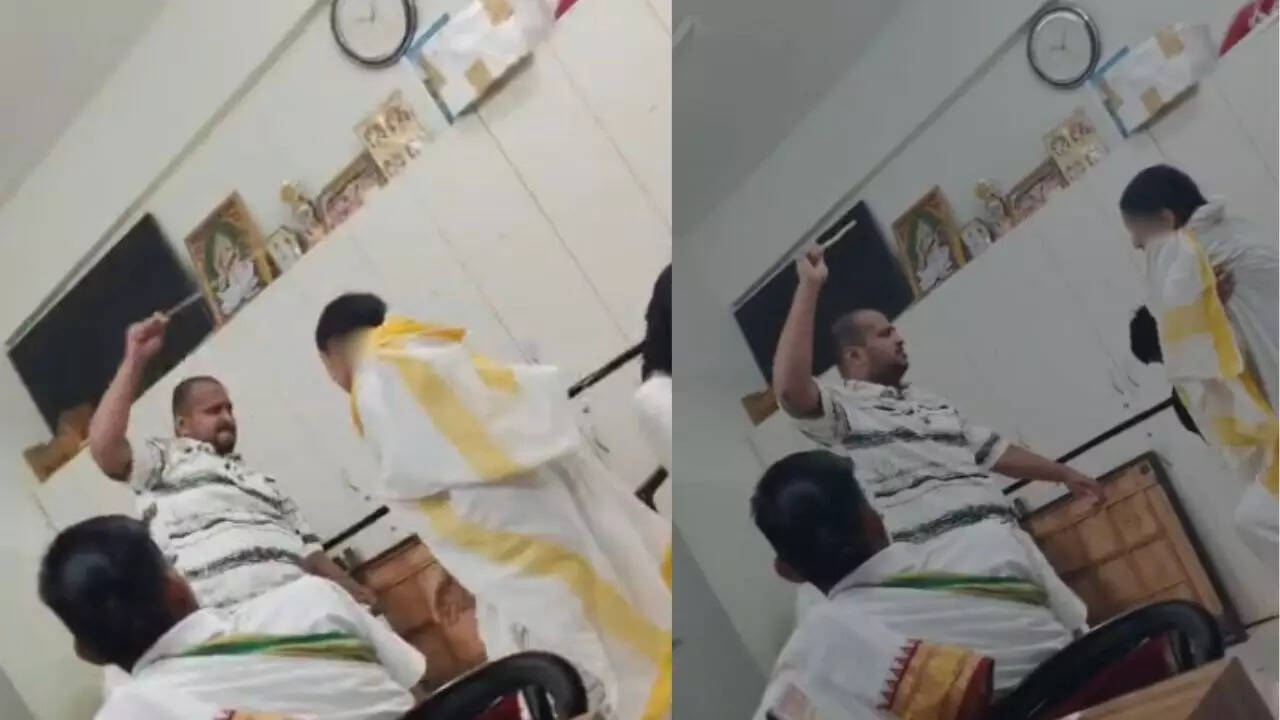 Teacher thrashes student with cane at Ujjain school; probe ordered after video goes viral