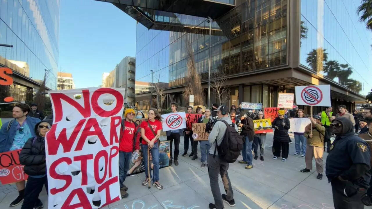 Protests outside Anthropic, OpenAI and xAI offices in US; What organisers want from CEOs