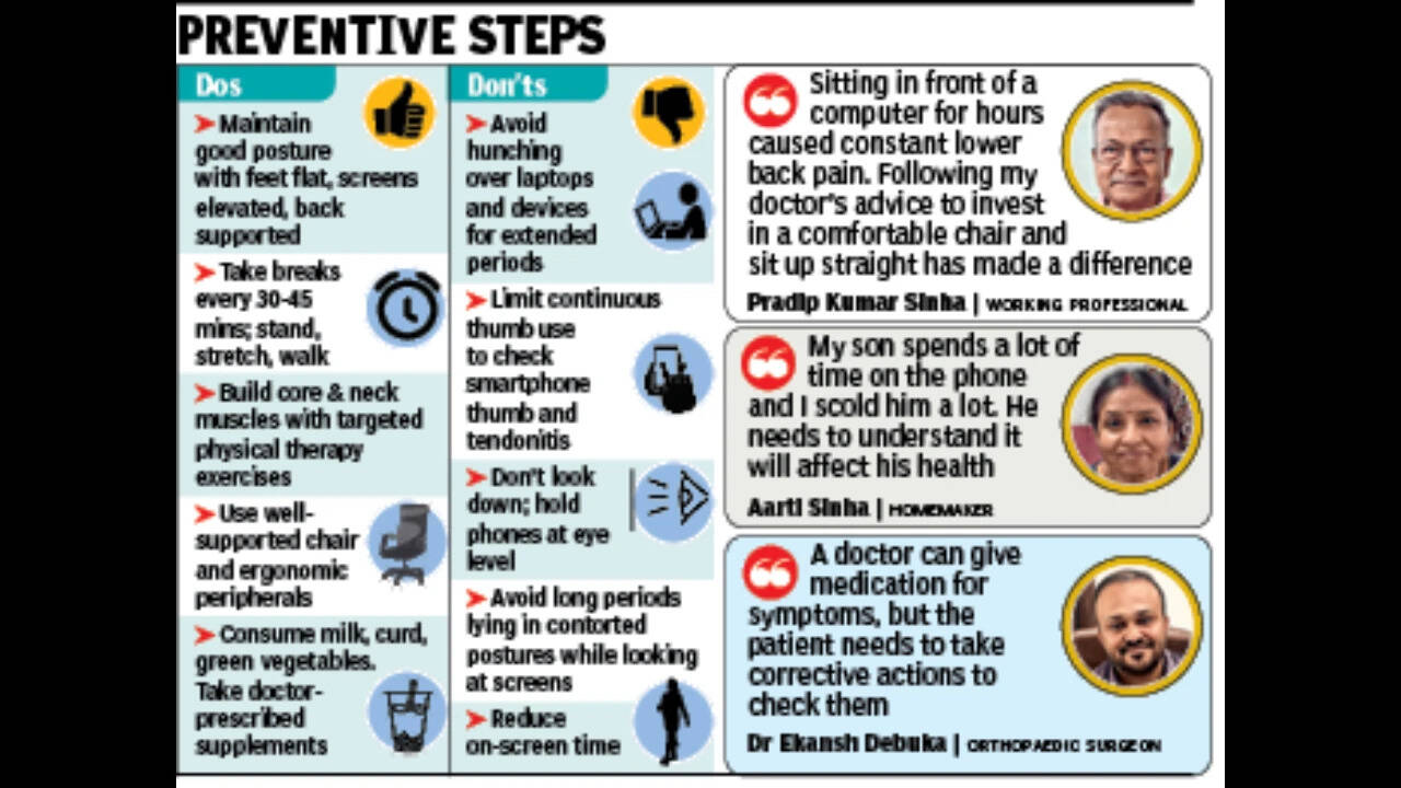 Ranchi doctors see surge in screen time related health issues: Neck pain, thumb tendonitis on rise