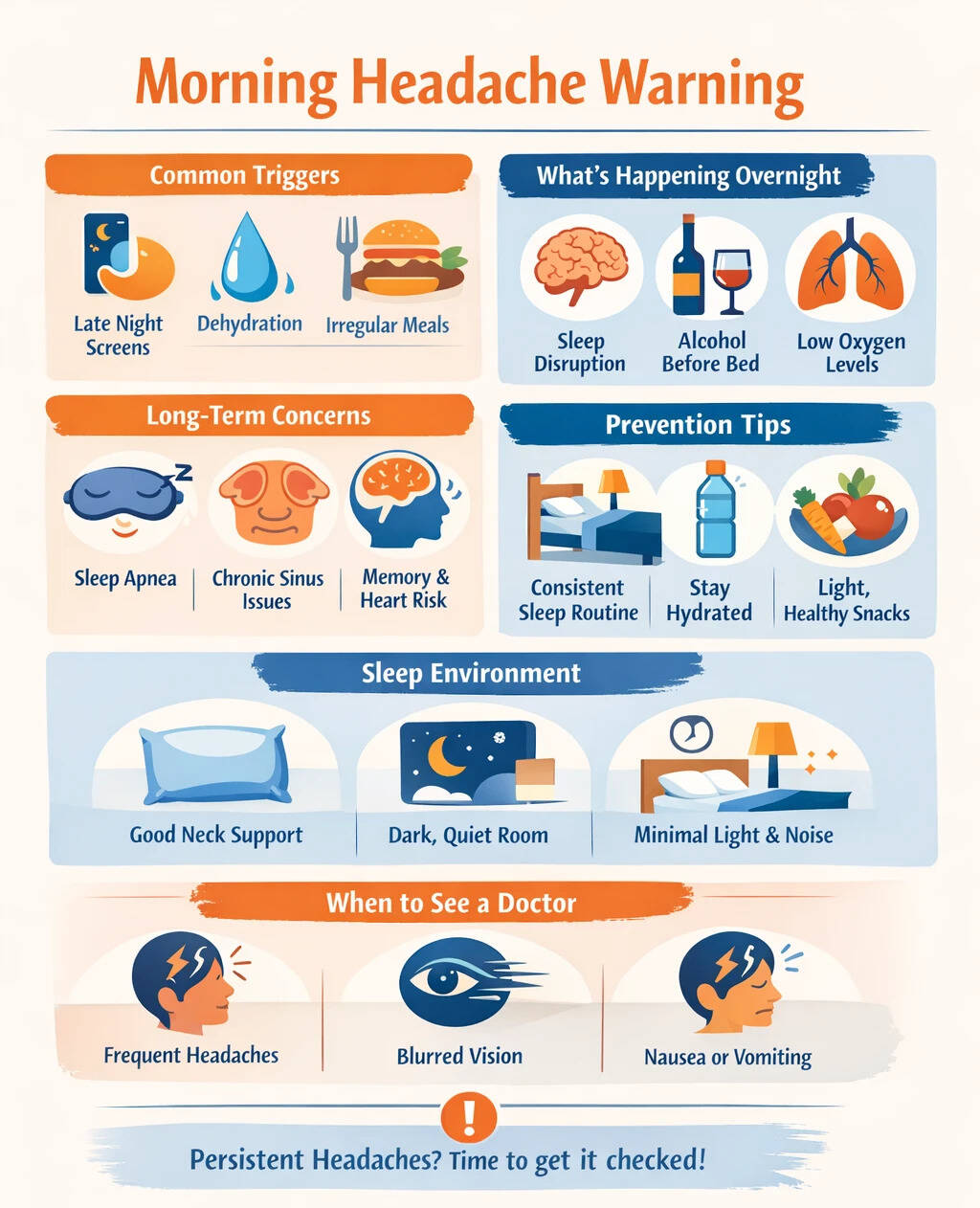 Headaches after waking up