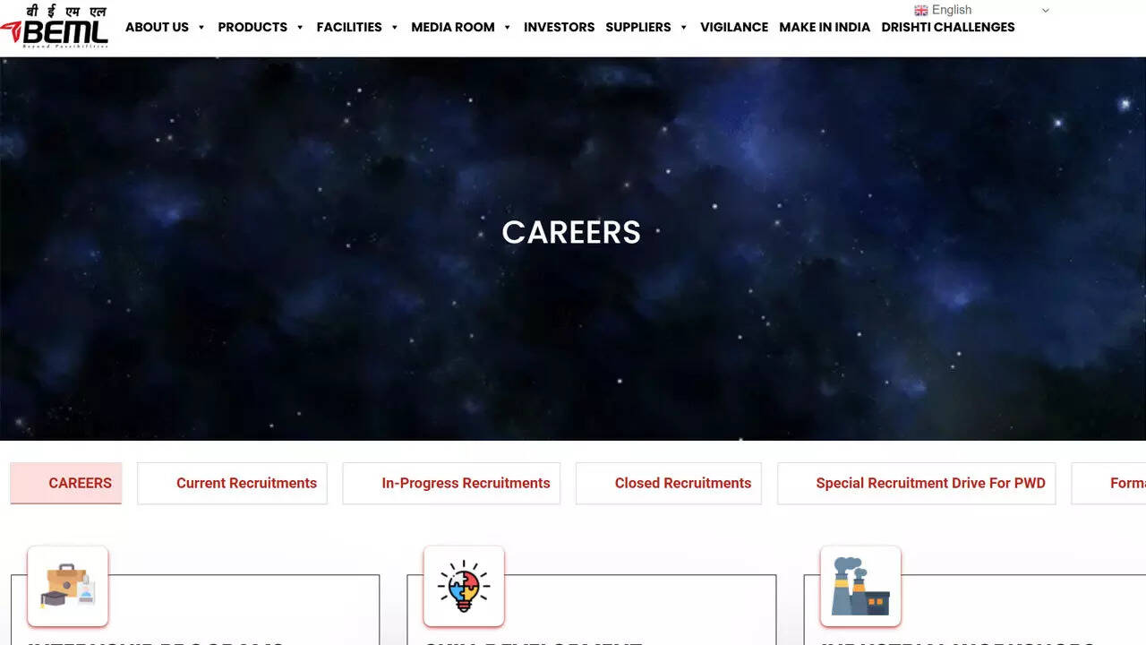 BEML announces 78 junior executive vacancies for BE BTech candidates; apply at bemlindia.in till April 7