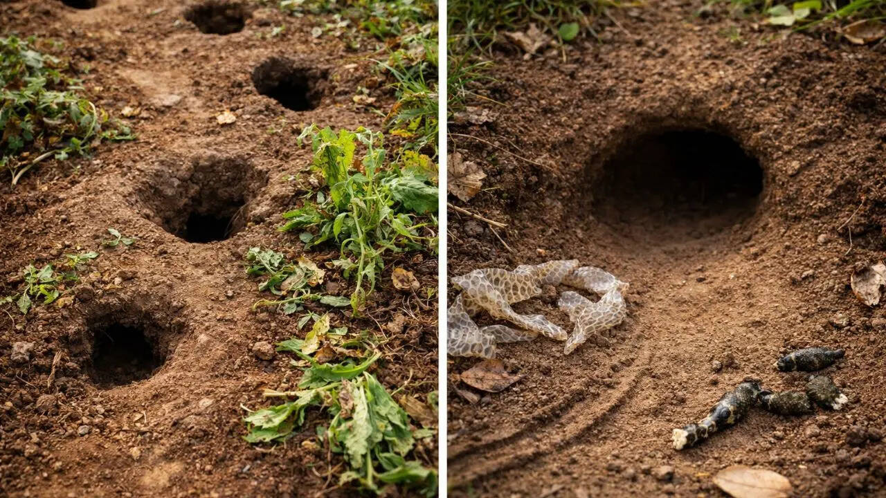 Snake hole vs rodent hole: Size and appearance of the hole