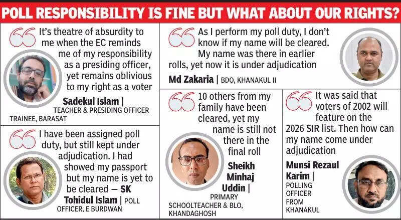 SIR’s order: Not on electoral roll but still on election duty