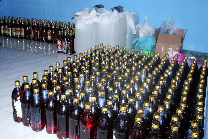 Huge quantity of spurious liquor seized in 52 police raids in Hazaribag, 2 held