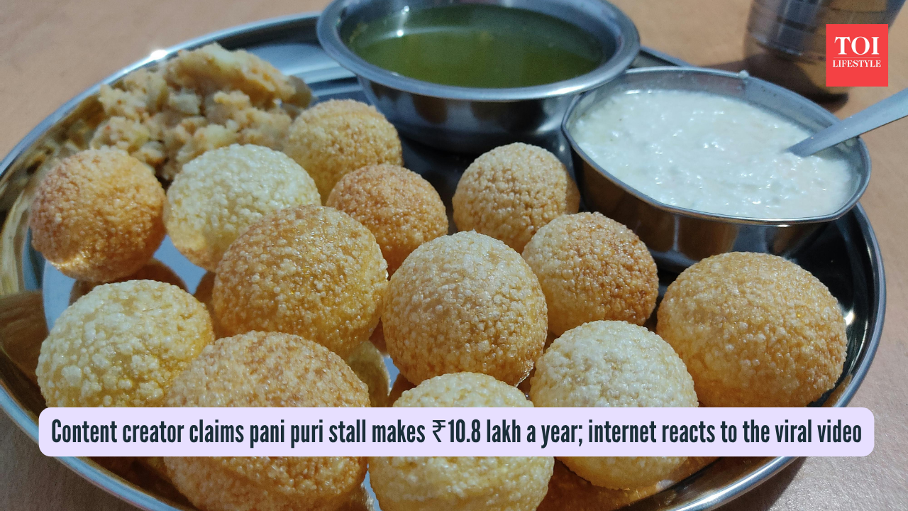 Content creator claims pani puri stall makes ₹10.8 lakh a year; internet reacts to the viral video