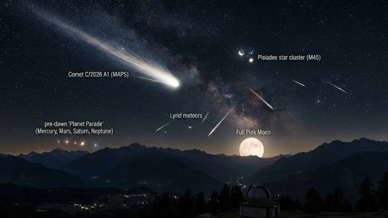 8 sky events in April 2026 you can’t miss: From a blazing comet to meteor storms