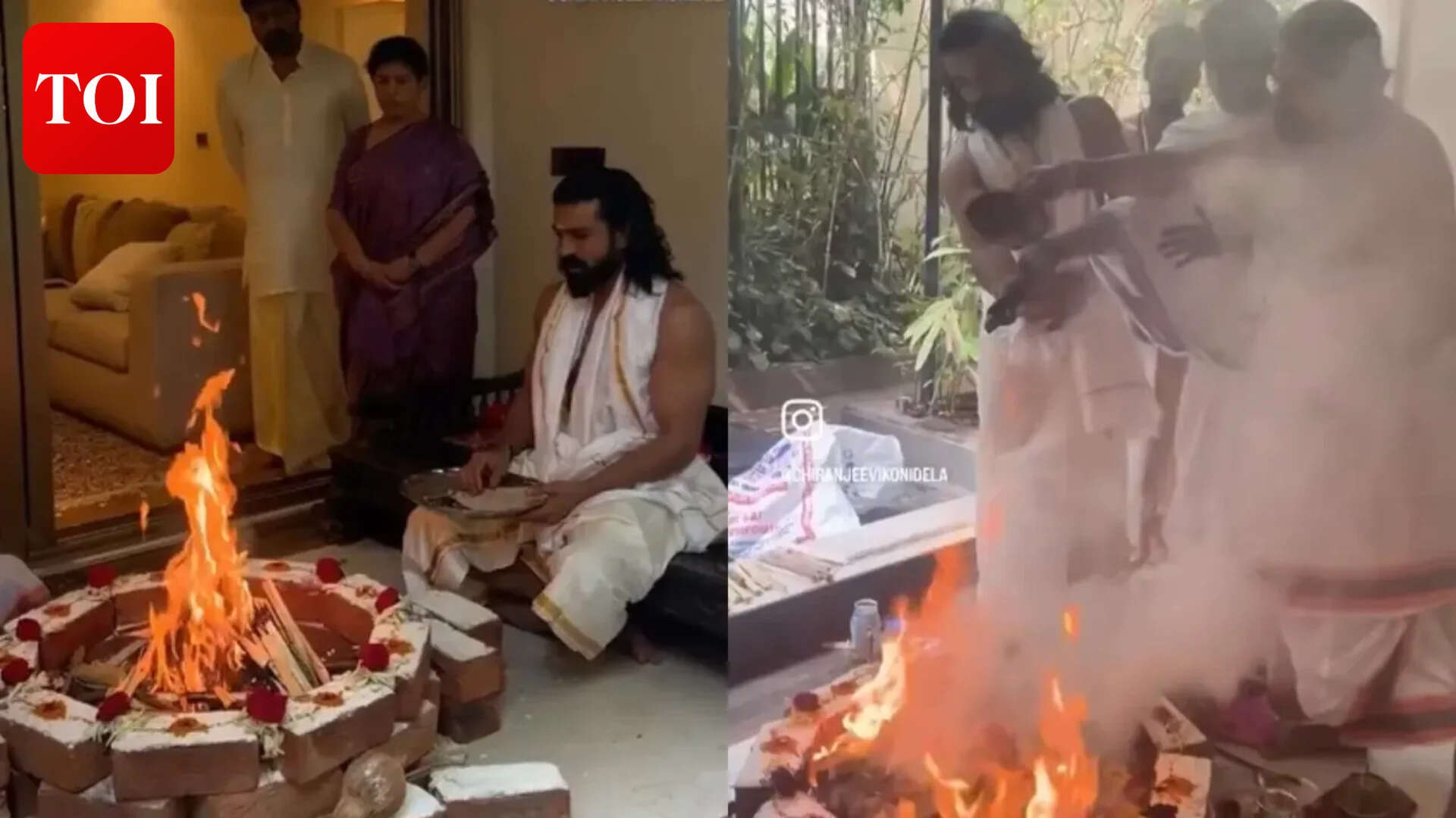 Ram Charan performs homam - WATCH