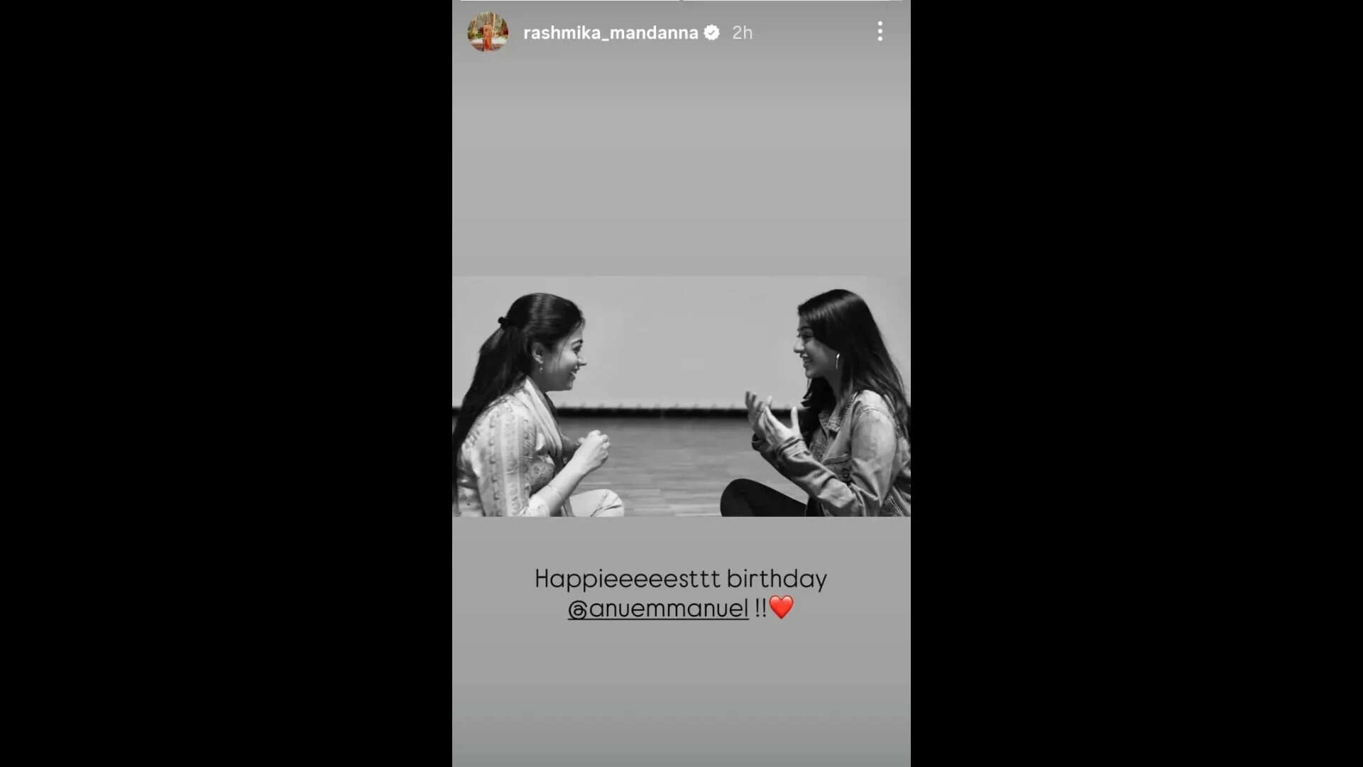 Rashmika Mandanna IG story