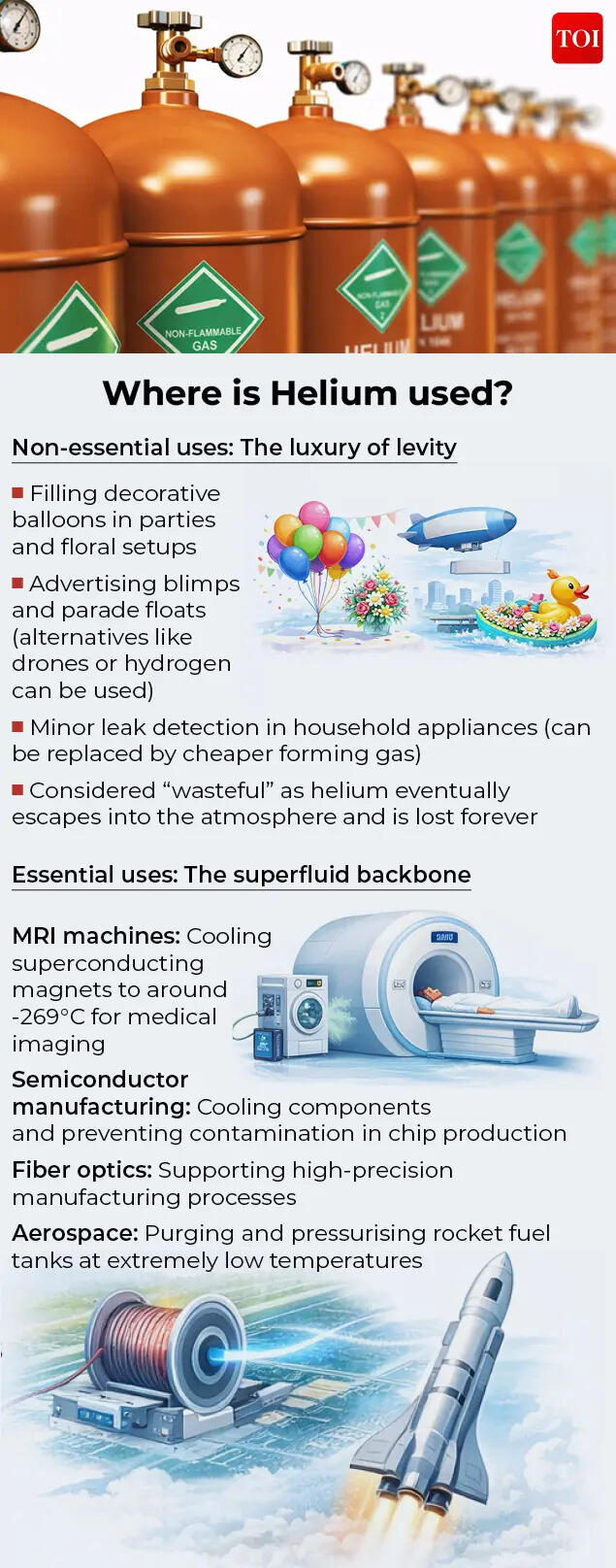 Where is Helium used?