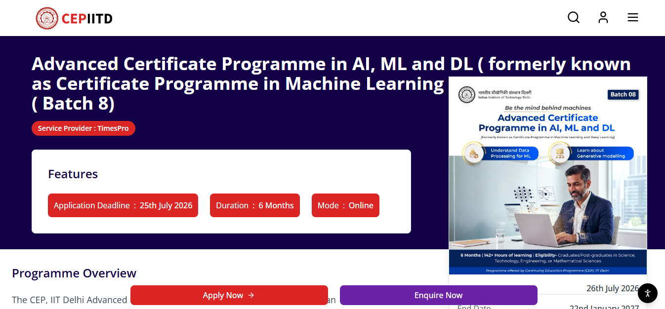 IIT Delhi launches 8th batch of Advanced AI, ML, and DL online programme: Check who is eligible, application details