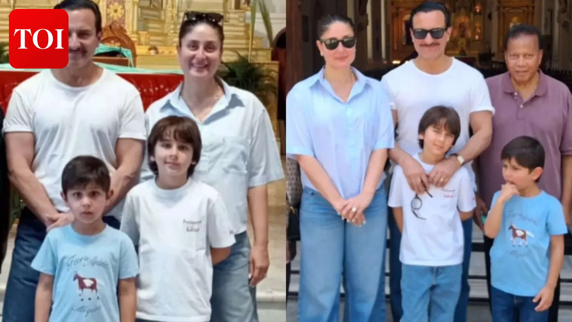 Kareena-Saif visit Bandra church with Tim and Jeh