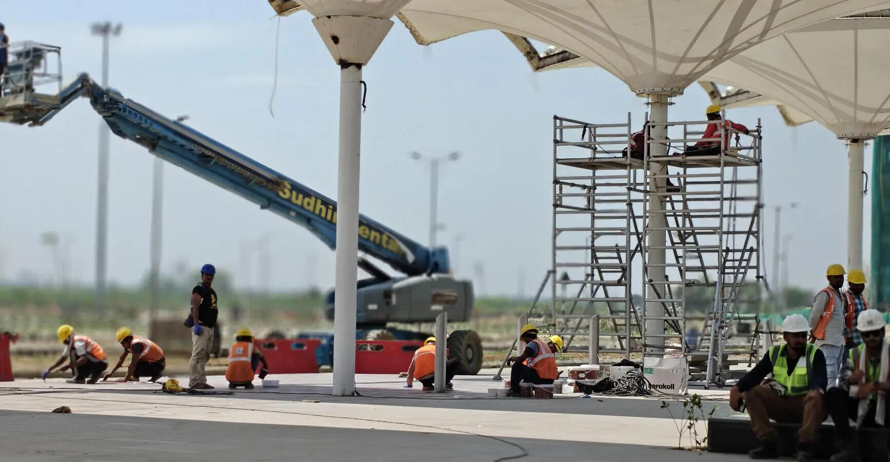 Over 1,000 workers employed at the airport site