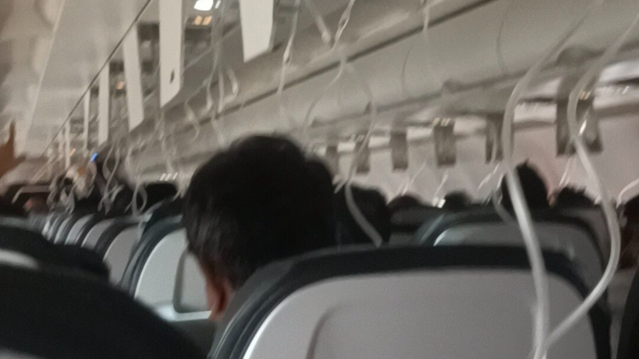 Air India Express flight diverted to Lucknow after Mayday call; Oxygen mask deployment  triggers panic among passengers