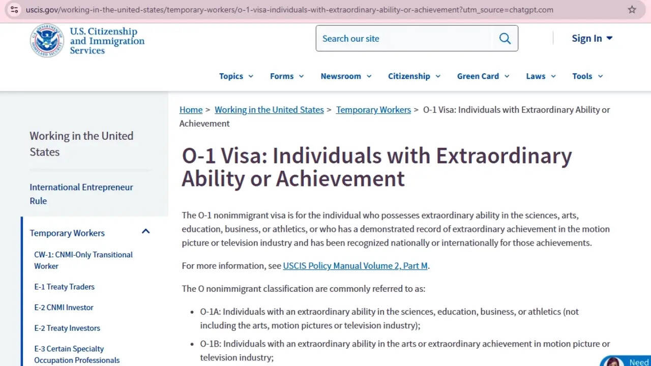 O-1 visa in the United States