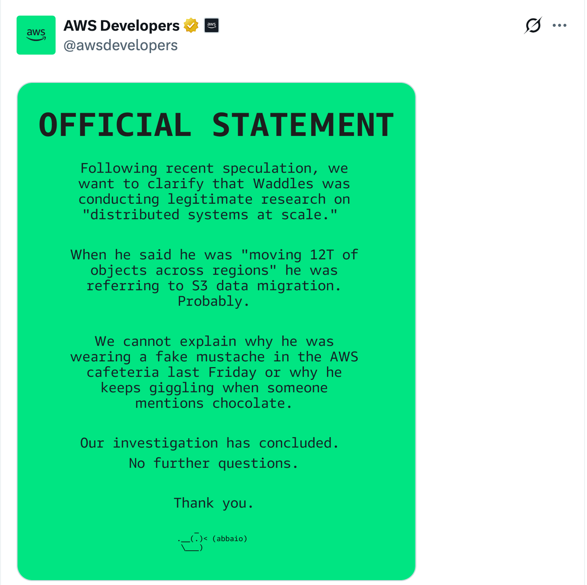 AWS Developers on KitKat heist