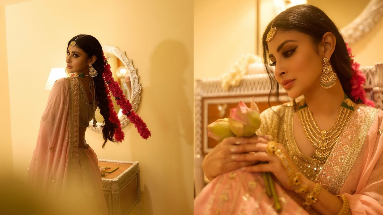 Mouni Roy’s Latest Lehenga Look Is a Nostalgic Nod