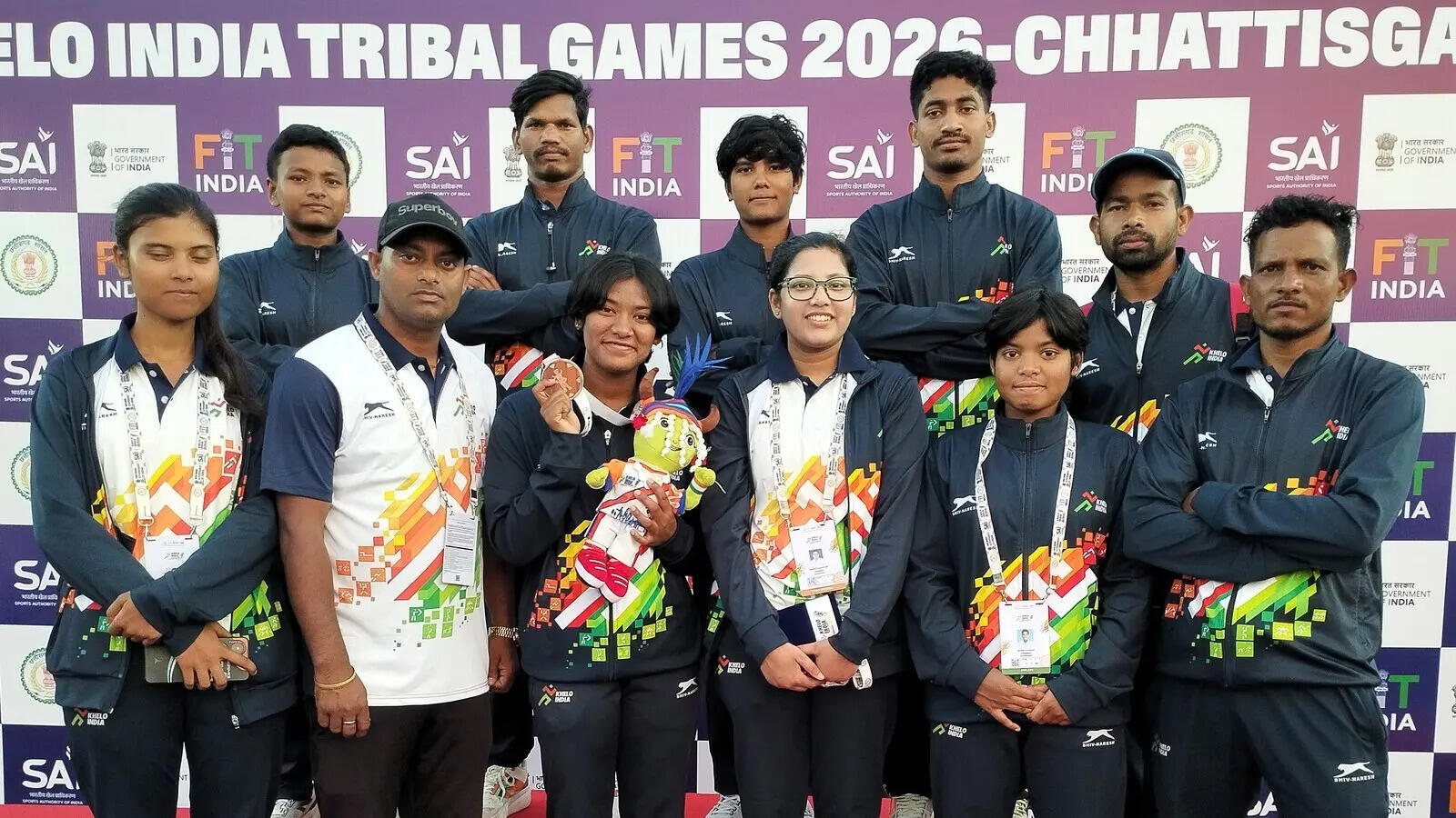 Jharkhand swimming team at Khelo India Tribal Games