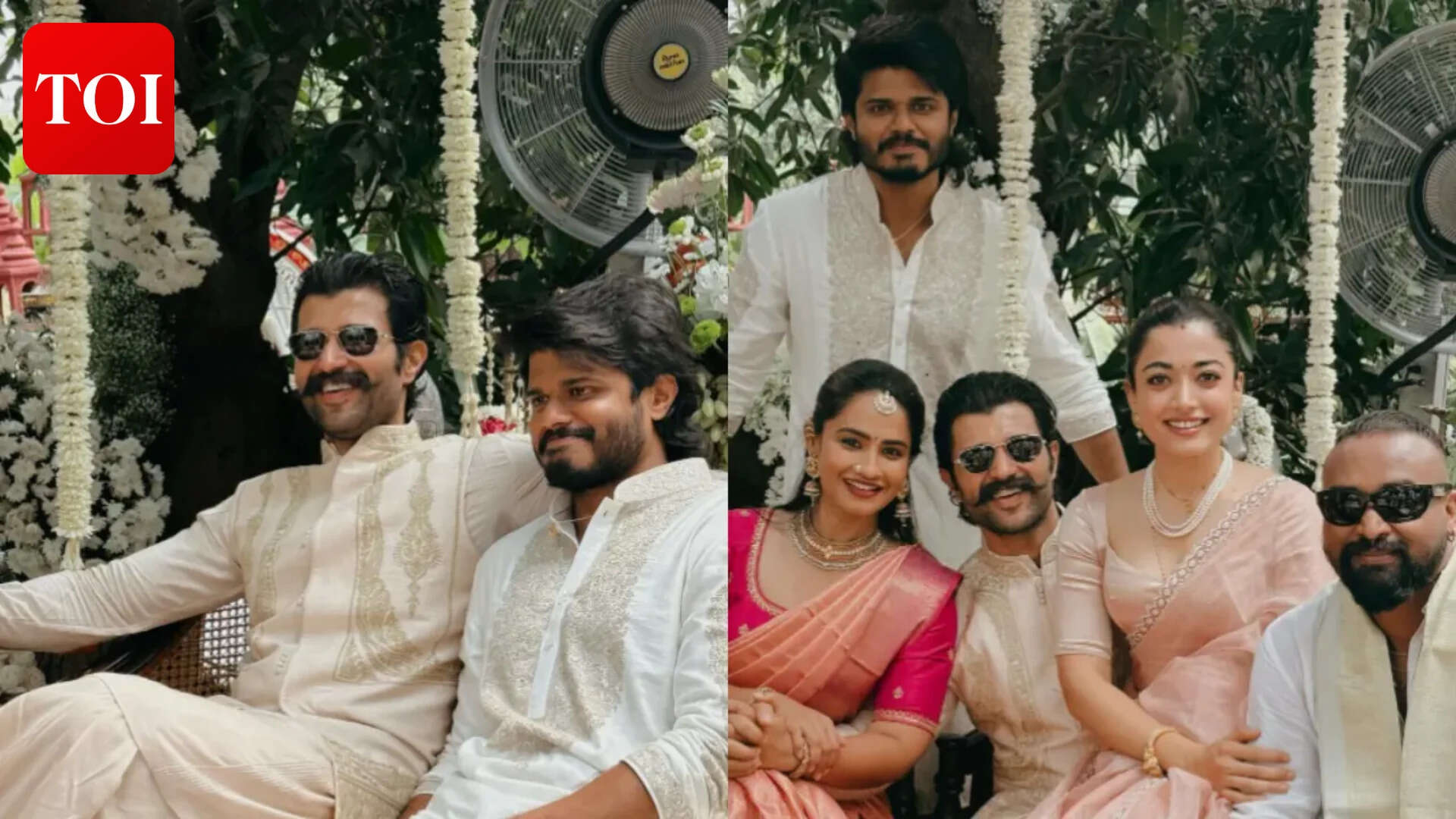 Vijay, Rashmika spotted at a wedding event