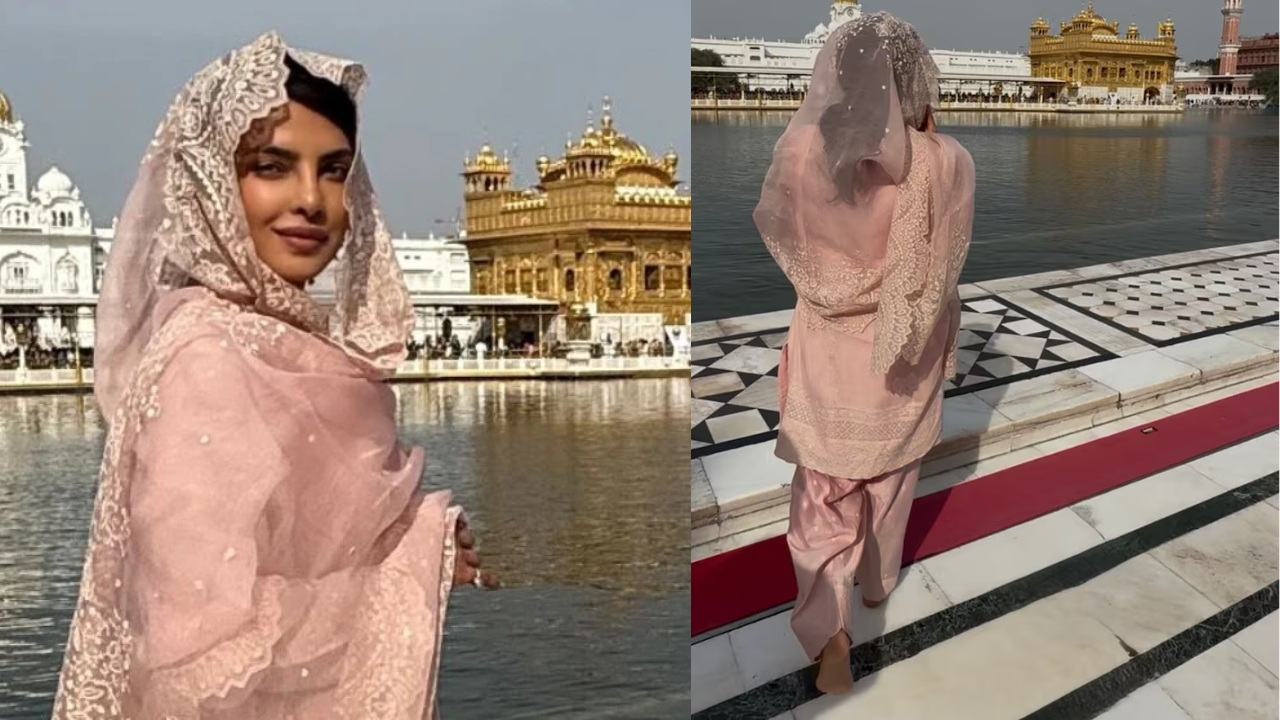 Priyanka's Blush Pink Suit for Golden Temple Seva
