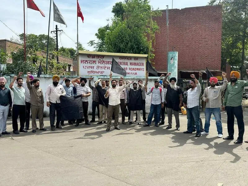 Roadways contract staff decry labour reforms, hold protest