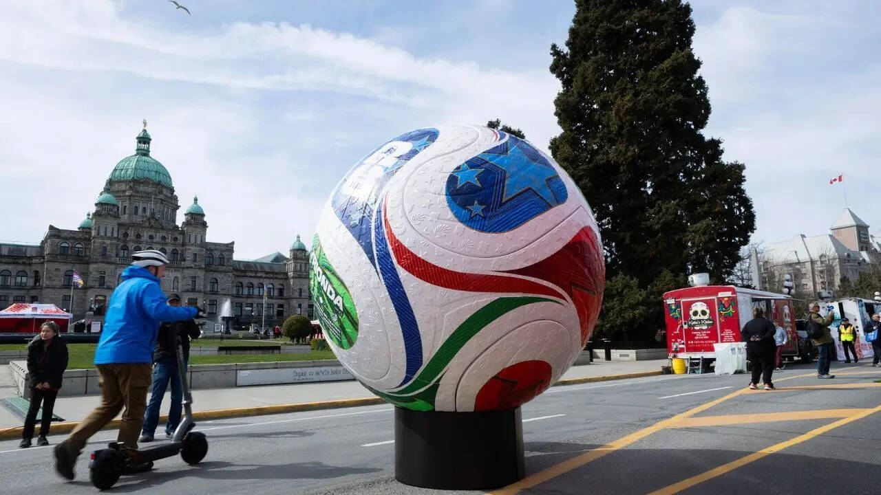FIFA World Cup 2026 countdown celebration event in Victoria, BC, on Tuesday, March 31, 2026