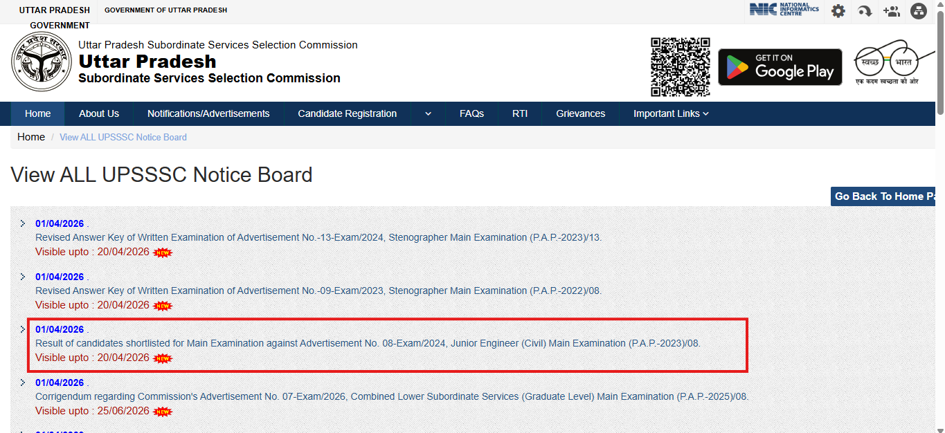 UPSSSC JE result 2026 released at upsssc.gov.in: Direct link to download scorecards here
