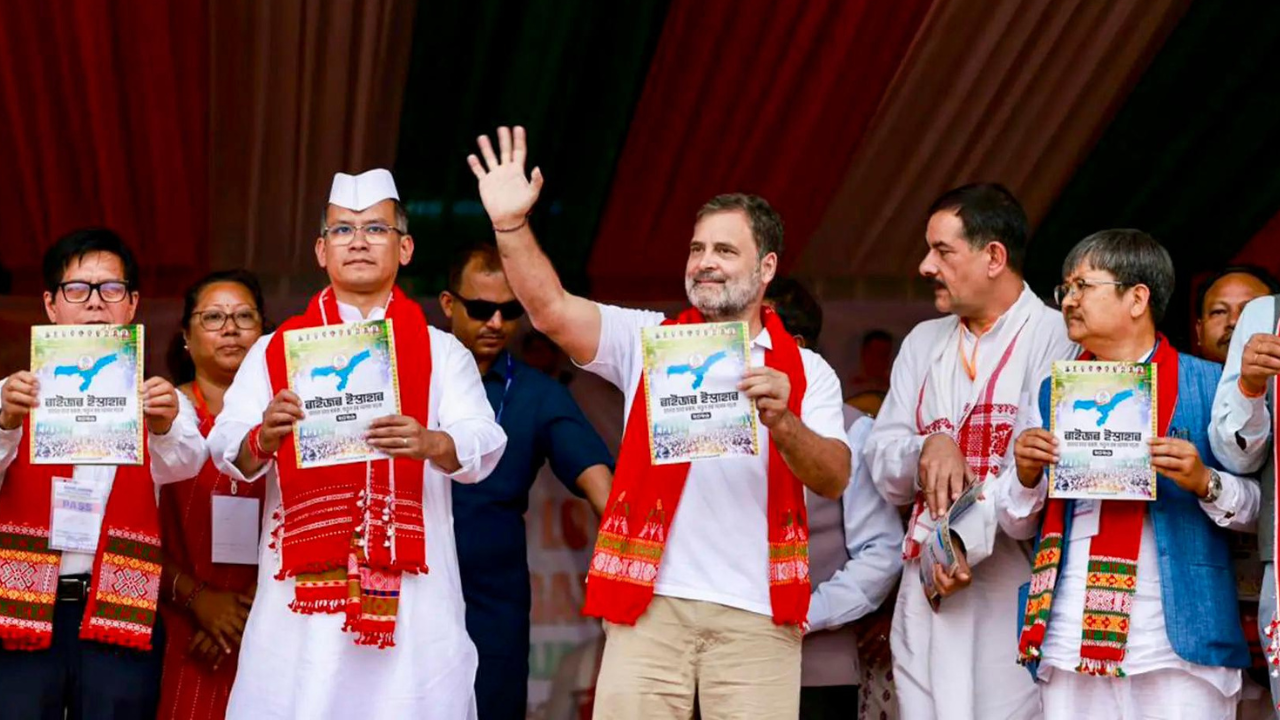 Assam polls: Rahul Gandhi unveils Congress manifesto, focus on governance, identity