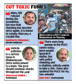 Odisha steps up PUCC enforcement after relaxation period ends